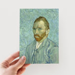 Carte Postale Autoportrait | Vincent van Gogh<br><div class="desc">Self-Portrait (1889) de l'artiste post-impressionniste néerlandais Vincent Van Gogh. Van Gogh s'est souvent utilisé comme modèle pour pratiquer la peinture artistique. C'était la dernière de ses nombreux autoportraits,  peints seulement quelques mois avant sa mort. Utilisez les outils de conception pour ajouter du texte personnalisé ou personnaliser l'image.</div>