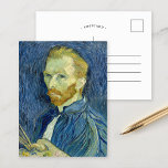 Carte Postale Autoportrait | Vincent van Gogh<br><div class="desc">Autoportrait (1889) | Oeuvre originale de l'artiste post-impressionniste néerlandais Vincent Van Gogh. Van Gogh s'est souvent utilisé comme modèle pour pratiquer la peinture artistique. Il est clair qu'il avait étudié la technique du pointillisme, mais ses coups de pinceau ne sont pas systématiques et il a appliqué les marques de sa...</div>