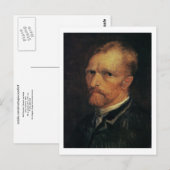 Carte Postale Autoportrait, Vincent van Gogh (Devant / Derrière)
