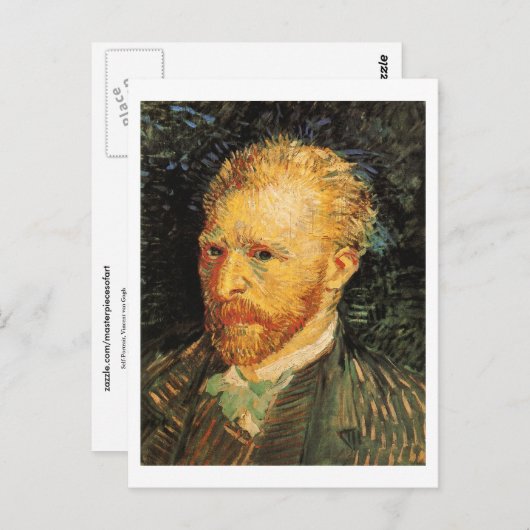 Carte Postale Autoportrait, Vincent van Gogh Art (Devant / Derrière)