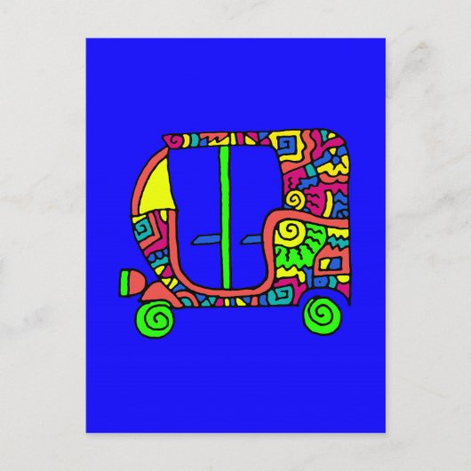Carte Postale autorickshaw zenscrawl (Devant)
