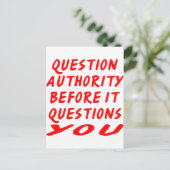 Carte Postale Autorité De Question Avant De Vous Poser Des Quest (Debout devant)