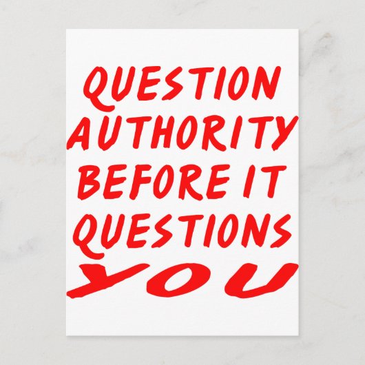 Carte Postale Autorité De Question Avant De Vous Poser Des Quest (Devant)