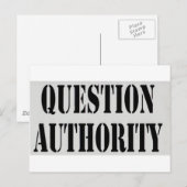 Carte Postale Autorité des questions (Devant / Derrière)