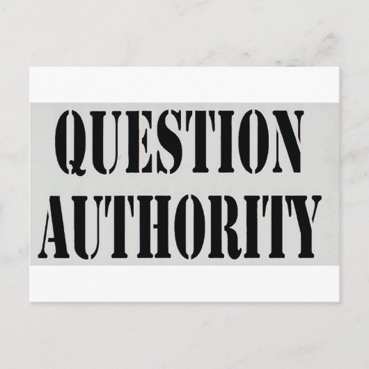 Carte Postale Autorité des questions (Devant)