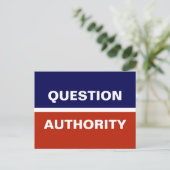 Carte Postale Autorité des questions Bleu rouge (Debout devant)