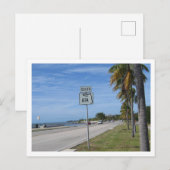 Carte Postale Autoroute A1A - Photo des signes sud à Key West Fl (Devant / Derrière)
