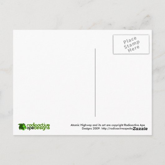 Carte Postale Autoroute Atomique ! (Dos)