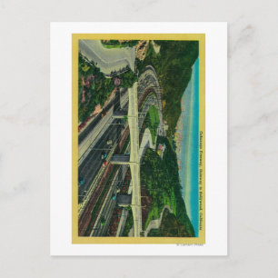 Carte Postale Autoroute Cahuenga, porte d'entrée d'Hollywood