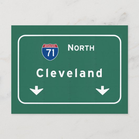 Carte Postale Autoroute d'autoroute nationale de Cleveland Ohio (Devant)