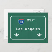 Carte Postale Autoroute d'autoroute nationale de Los Angeles la (Devant / Derrière)
