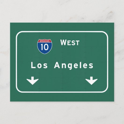 Carte Postale Autoroute d'autoroute nationale de Los Angeles la (Devant)