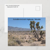Carte Postale Autoroute Extraterrestre, désert du Nevada (Devant / Derrière)