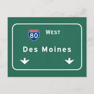 Carte Postale Autoroute Internationale Des Moines Iowa ia :
