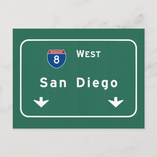 Carte Postale Autoroute Interstate Highway San Diego California  (Devant)