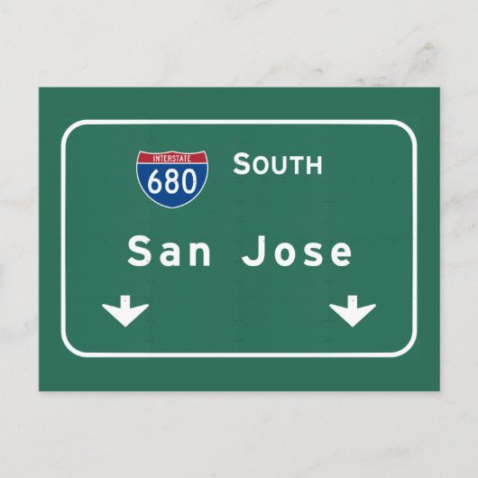 Carte Postale Autoroute Interstate Highway San Jose California : (Devant)