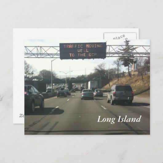 Carte Postale Autoroute Long Island (Devant / Derrière)
