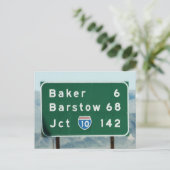 Carte Postale Autoroute - Miles pour Baker & Barstow (Debout devant)