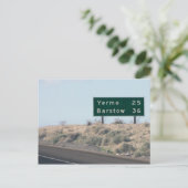 Carte Postale Autoroute - Miles pour Yermo et Barstow (Debout devant)