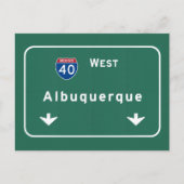 Carte Postale Autoroute nationale d'Albuquerque Nouveau Mexique (Devant)
