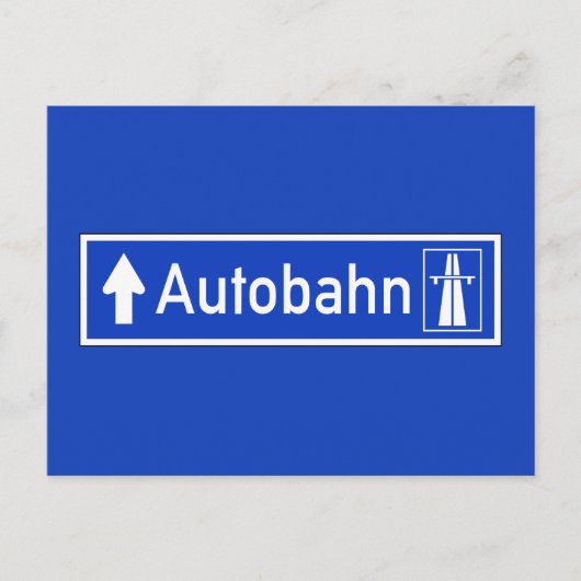Carte Postale Autoroute, Traffic Sign, Germany (Devant)