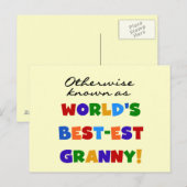 Carte Postale Autrement connu comme le meilleur cadeau de mamie (Devant / Derrière)