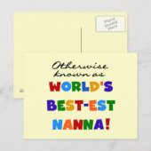 Carte Postale Autrement connu comme le meilleur cadeau de Nanna (Devant / Derrière)