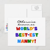 Carte Postale Autrement connu comme le meilleur cadeau de nounou (Devant / Derrière)
