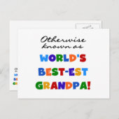 Carte Postale Autrement connu comme le meilleur cadeau grand-pèr (Devant / Derrière)