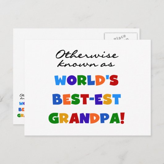Carte Postale Autrement connu comme le meilleur cadeau grand-pèr (Devant / Derrière)