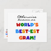 Carte Postale Autrement connu en tant que cadeaux de gramme du (Devant / Derrière)