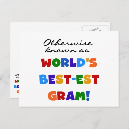 Carte Postale Autrement connu en tant que cadeaux de gramme du (Devant / Derrière)