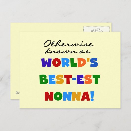 Carte Postale Autrement connu en tant que cadeaux de T-shirts de (Devant / Derrière)