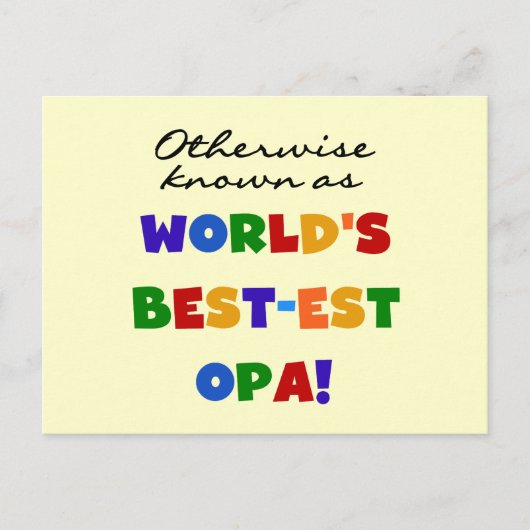 Carte Postale Autres T-shirts et cadeaux Opa (Devant)