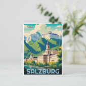 Carte Postale Autriche capitale salzbourg skyline (Debout devant)