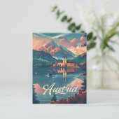 Carte Postale Autriche Sérénité : Lakeside Mountain (Debout devant)