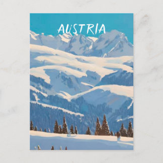 Carte Postale Autriche ski