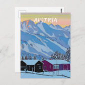 Carte Postale Autriche ski (Devant / Derrière)