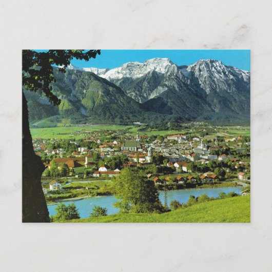 Carte Postale Autriche, Tyrol, Solbad Hall, River Inn (Devant)