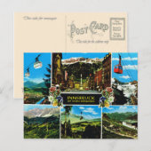 Carte Postale Autriche vintage, Multivue d'Innsbruck (Devant / Derrière)