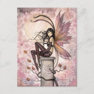Carte Postale Autumn Breezes Fairy Imaginaire Art par Molly Harr