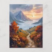 Carte Postale Autumn Daydreams | Fall Mountain Landscape Painted (Devant)