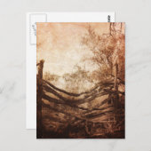 Carte Postale Autumn Fall rural landscape Rustic Farm Fence (Devant / Derrière)