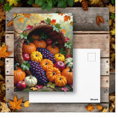 Carte Postale Autumn Harvest and Blessings Cornucopia
