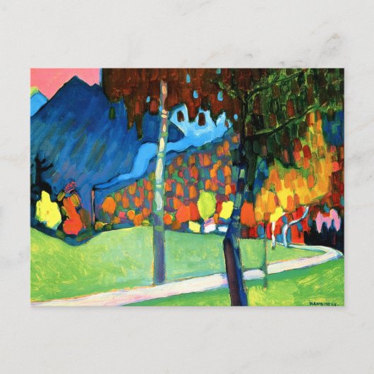 Carte Postale Autumn Study in Oberau, by Kandinsky, (Devant)