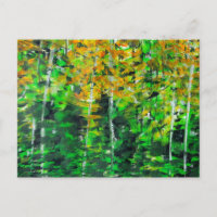 Carte postale "Autumn Woodland" en acrylique