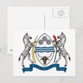 Carte postale aux armoiries du Botswana (Devant / Derrière)