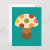 Carte postale aux champignons colorés (Devant / Derrière)