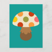 Carte postale aux champignons colorés (Devant)