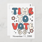 Carte postale aux électeurs Temps de voter Rappel  (Devant / Derrière)